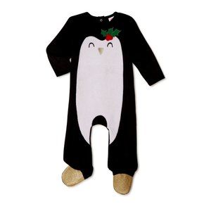 Holiday Time Penguin Pajama Sleeper for infants 18M